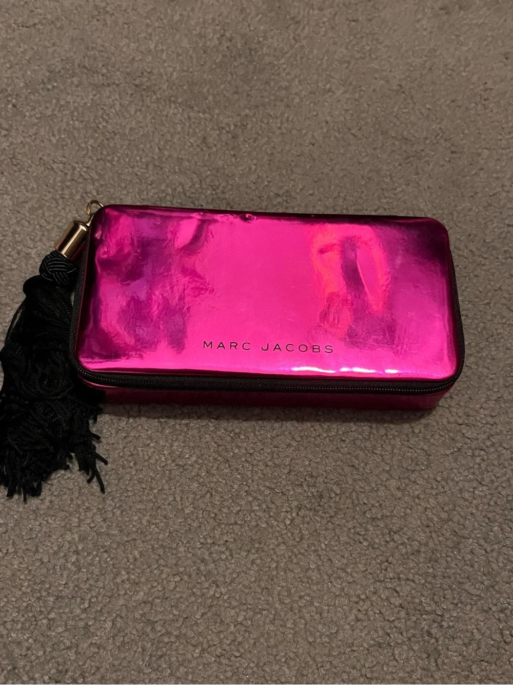 Marc Jacob’s Metallic Cosmetic Bag Fuchsia